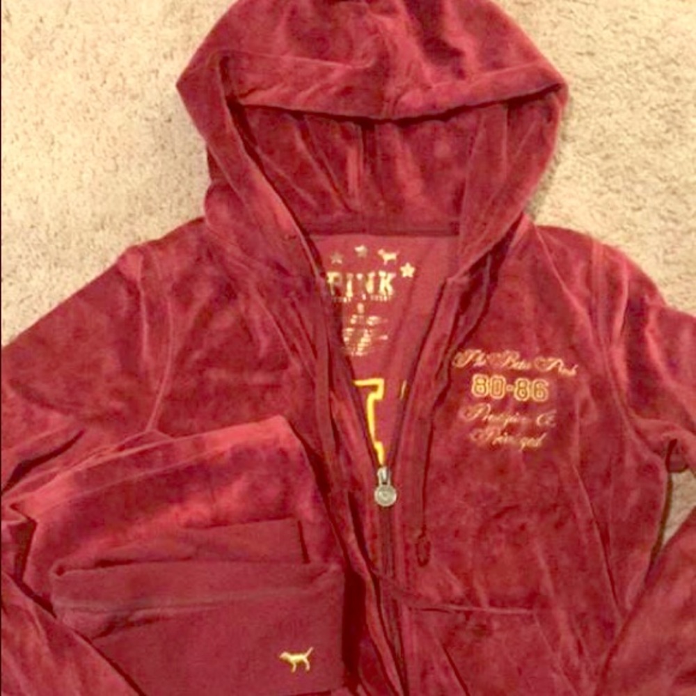 Victoria’s Secret velour sweatsuit.